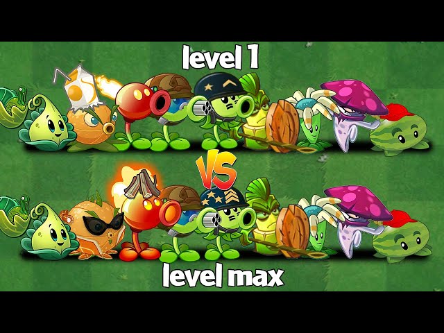 PvZ 2 Challenge - 100 Plants Level 1 Vs 25 Plants Level Max Vs 10 Mecha Football Zombie Level 10