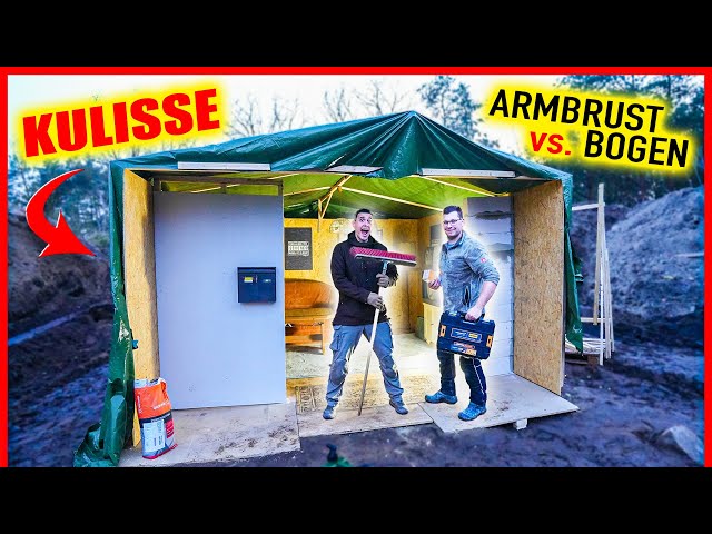 ARMBRUST vs BOGEN: So BAUT man die KULISSE für @SurvivalMattin @FritzMeinecke | Home Build Solution