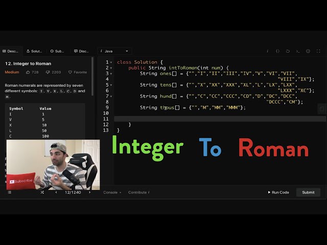 LeetCode Coding Problem | Integer to Roman