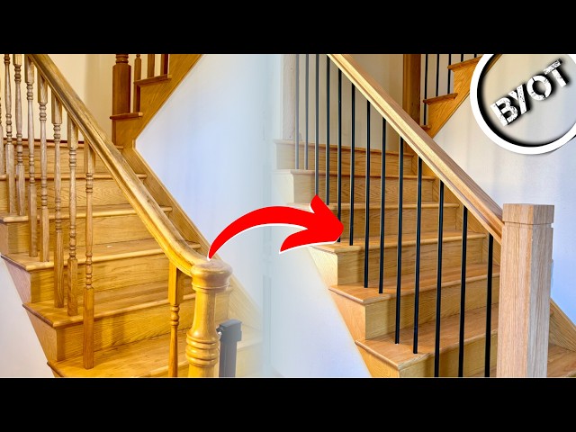 MODERN STAIR RAILING REMODEL // START TO FINISH (Part 1 of 2)