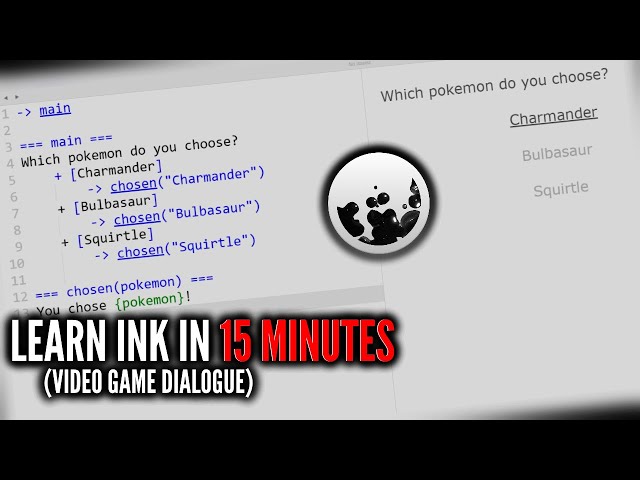 Learn Ink (video game dialogue language) in 15 minutes | Ink tutorial