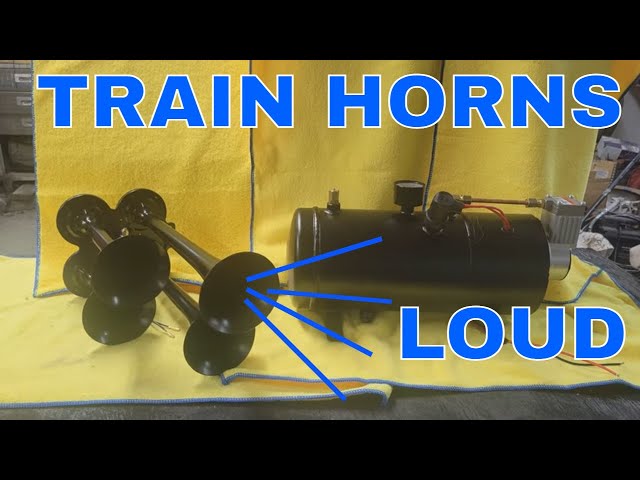TRAIN HORN set By VEVOR# 4 Trumpet Air Horn Kit, 150dB Train Horns