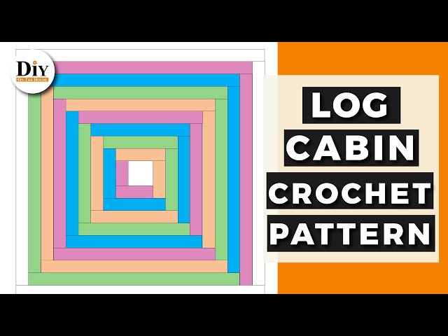 Log Cabin Crochet Pattern and Tutorial - EASY Baby Blanket