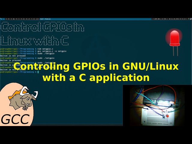 Tutorial: Control GPIOs in Linux with a C application
