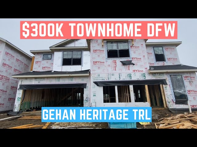 $300k Townhomes in Lewisville, TX (Gehan Homes - Heritage Trails)