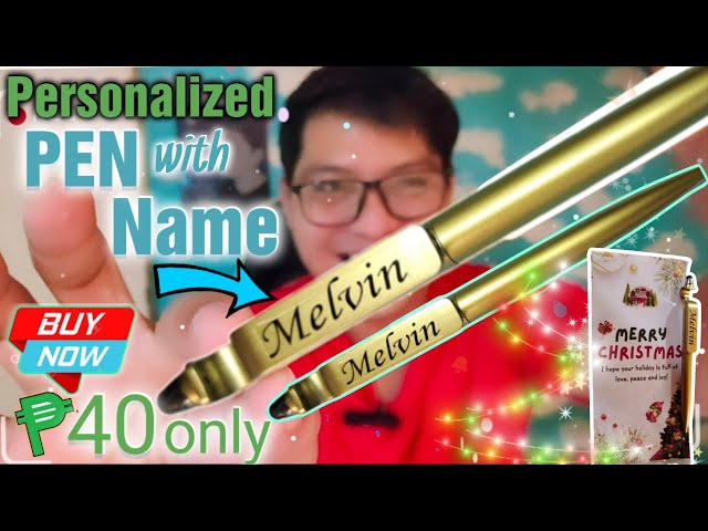 Christmas gift ideas para sayo! Personalized ballpen w/ free card at 40 pes0s only!