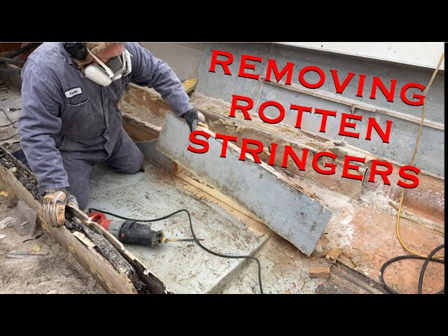Boat Restoration| Removing Rotten Stringers