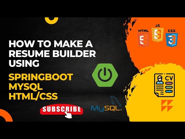 How to Make Spring Boot Resume Generator Project  | Backend & Frontend Showcase