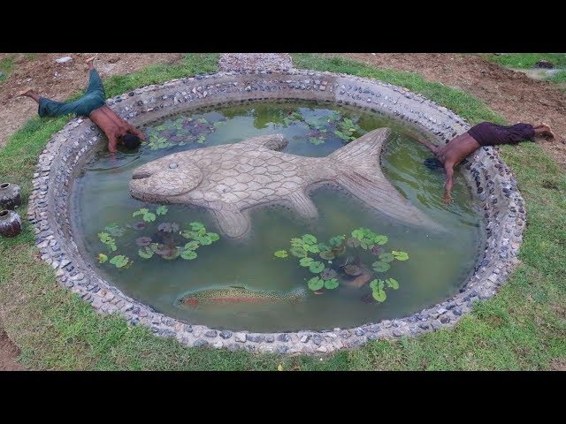 Build Stone Fish Pond Part 2