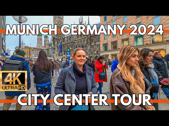 MUNICH GERMANY 2024 CITY CENTER,Marienplatz,Munich Residenz,Viktualienmarkt 4K WALKING TOUR
