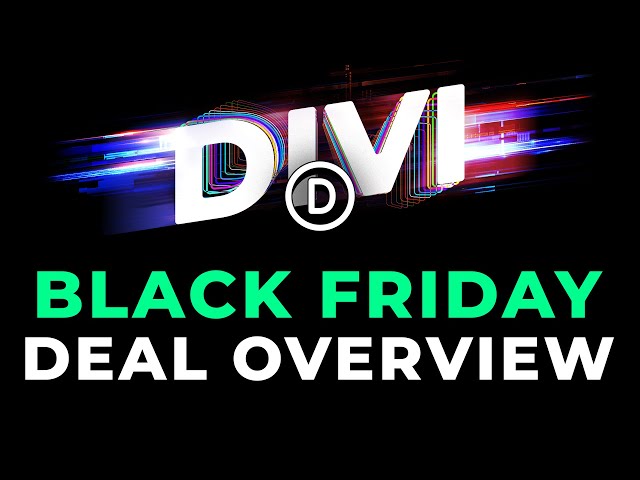 Elegant Themes 2021 Black Friday Deal Overview LIVE