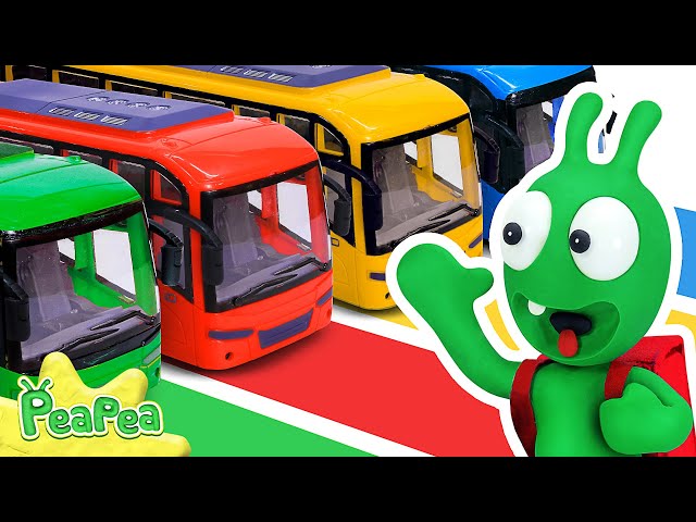 Wheels on the Bus: Pea Pea Discovers the Four Element Bus - videos for kids