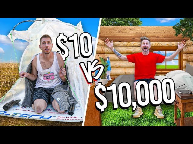 $10 vs $10,000 OVERNIGHT SURVIVAL CHALLENGE