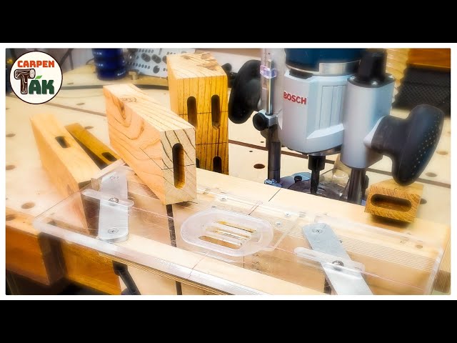 ⚡[DIY] Just a perfect self-centering mortising jig full build / woodworking / HOMEMADE