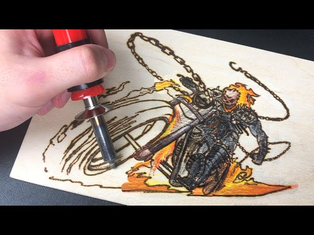 Ghost Rider Pyrography Art