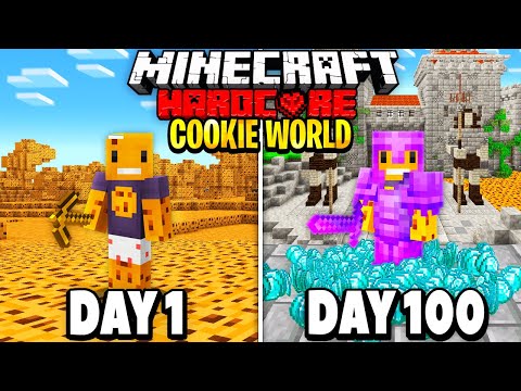 I Survived 100 Days in a COOKIE ONLY WORLD in Hardcore Minecraft