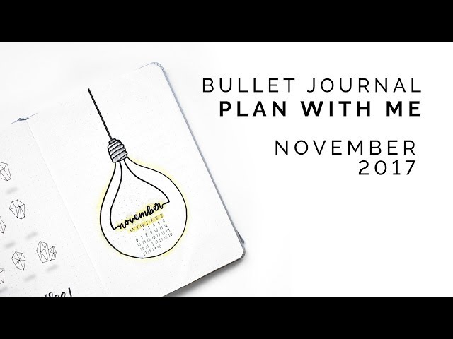 bullet journal plan with me 💡 november 2017