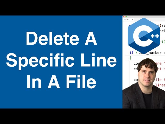 Delete A Specific Line In A File | C++ Example