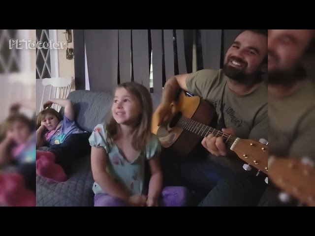 Ghost (Justin Bieber) Daughter and Dad Learning a New Song Together.