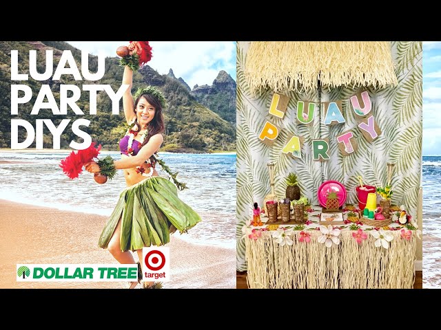 🌺 New LUAU Party DIYS Tiki Bar DIY Summer Party (Dollar Tree) Hacks
