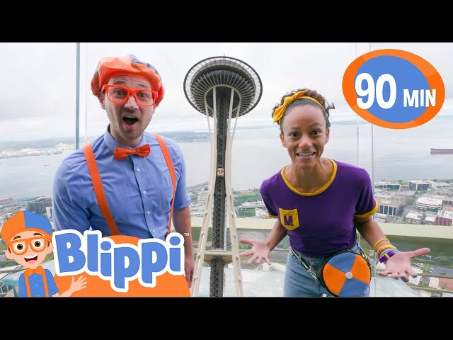 Blippi Climbs the Space Needle! | Educational Kids Videos | Fun Compilations