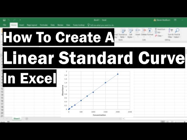 How To Create A Linear Standard Curve In Excel