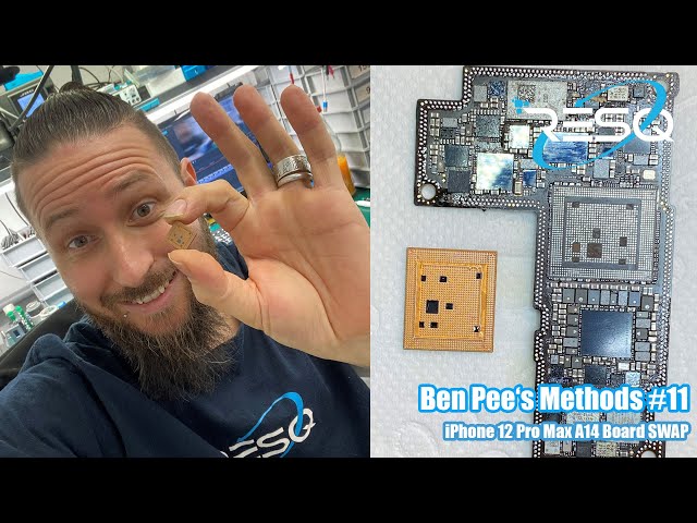 BEN PEE'S METHODS #11: How to SWAP the A14 CPU on an iPhone 12 Pro Max - A14 CPU Reball Tutorial