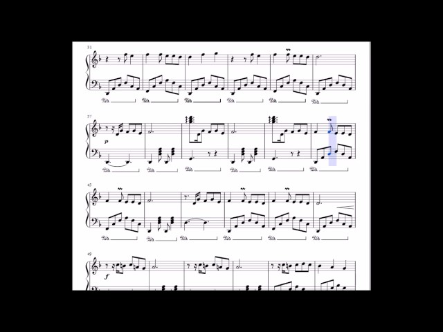 Piano sheet - Sar oomad Zemestoon - Kouhestan - Pari Zangeneh -  نت پیانو  سر اومد زمستون