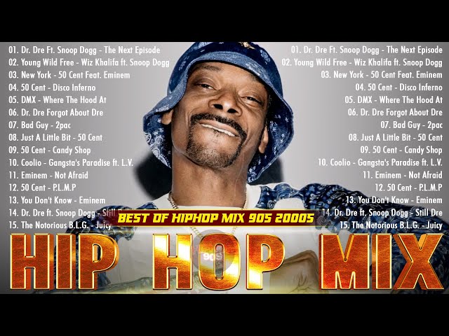 OLD SCHOOL HIP HOP MIX 2024 - Snoop Dogg, Dr  Dre, Eminem, The Game, 50 Cent ☠️ Best Rap MIX