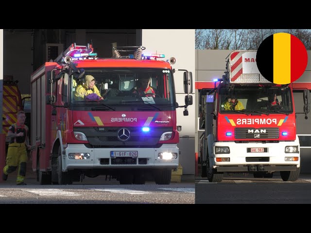 [Incendie de bâtiment] Départ autopompe & échelle IILE SRI Liège poste avancé d'Ans