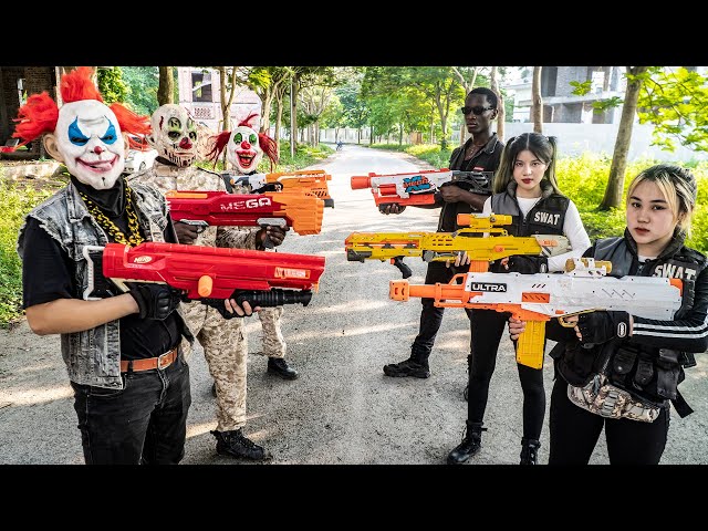 LTT Game Nerf War : Warriors SEAL X Nerf Guns Fight Crime Mr Close Crazy African Mercenary Squad