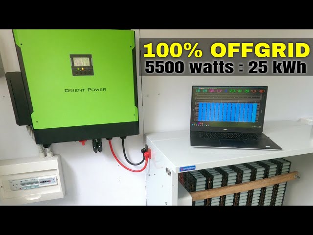 Clean DIY Offgrid install with an Orient Power 5.5kw Hybrid Inverter & 25KWH DIY Battery
