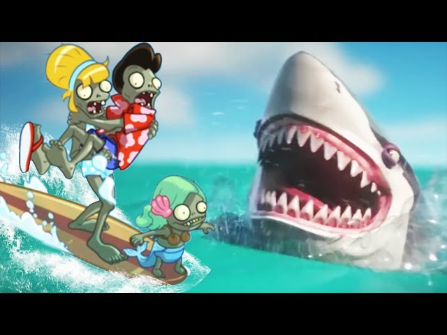 Plants vs Zombies 2 vs Hungry Shark World Official 3D Animation Trailer!