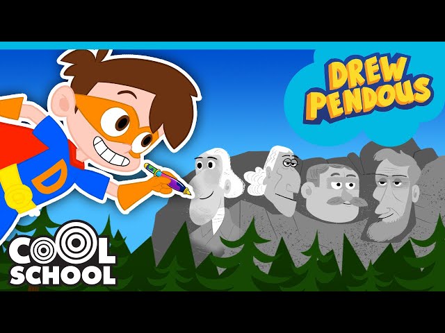 Super Drew SAVES MOUNT RUSHMORE FOR PRESIDENT'S DAY 🏔 | Cartoons for Kids