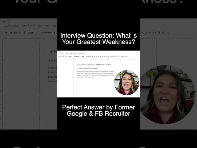 The BEST Interview Question Ever (Hack your answer!) #shorts