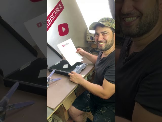 #shorts SILVER PLAY BUTTON! - YouTube 100k Creator Award Unboxing