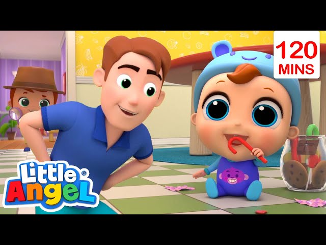 We Caught Baby John's Hand in the Cookie Jar!! | Little Angel | Fun Kids Songs | Nursery Rhymes