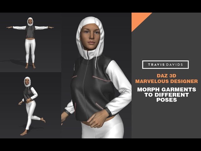 Daz 3D & Marvelous Designer - Morph Garments To Different Poses
