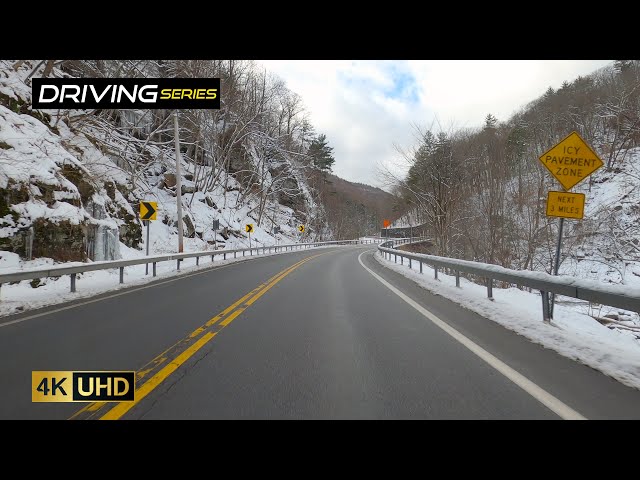 Snowy Winter Drive to Hunter Mountain Ski Resort | Catskills, NY