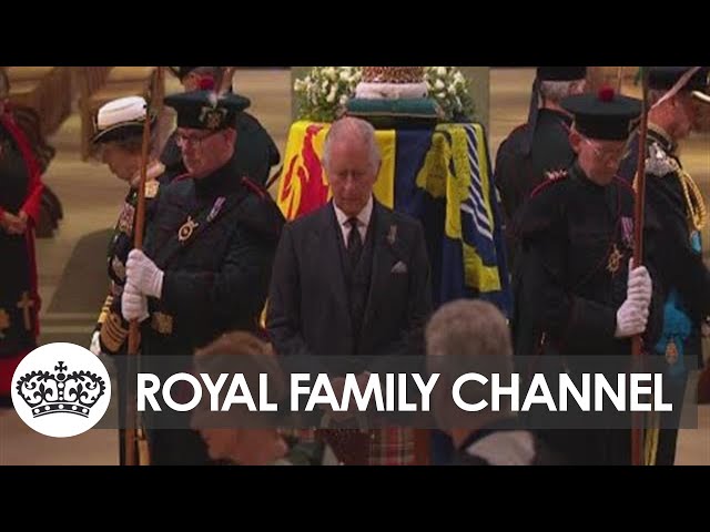 King Charles III Joins Family for Late Queen's Vigil