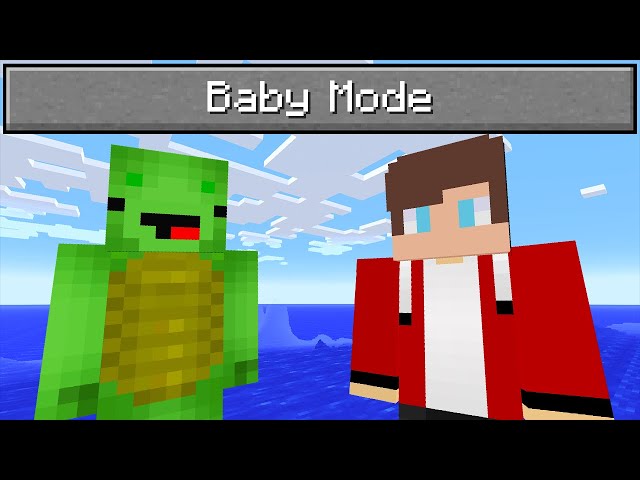 "BABY MODE" Difficulty Is Very Funny - Minecraft