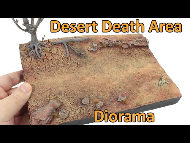 How to make realistic desert diorama [Desert Death Area]- (Display Stand) - DIY - for Nux Car