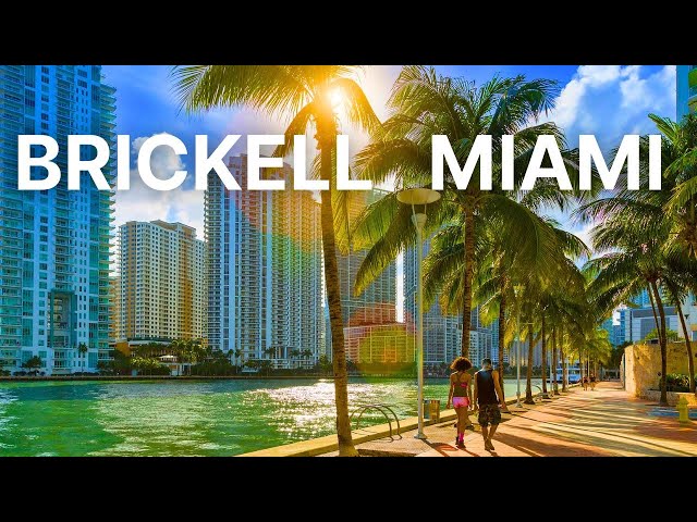 4K | Miami Walking Tour - Brickell & Mary Brickell Village 2024 | USA