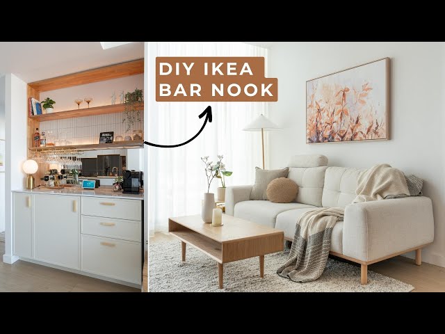 Small Apartment Makeover - City Apartment With DIY IKEA Home Bar | House To Home E11