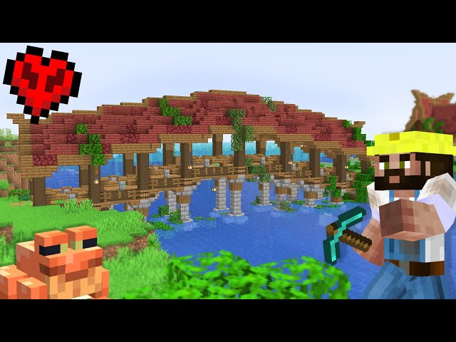I built an Epic Mangrove Bridge in Hardcore Minecraft! Episode 3 | Minecraft 1.19 Lets Play