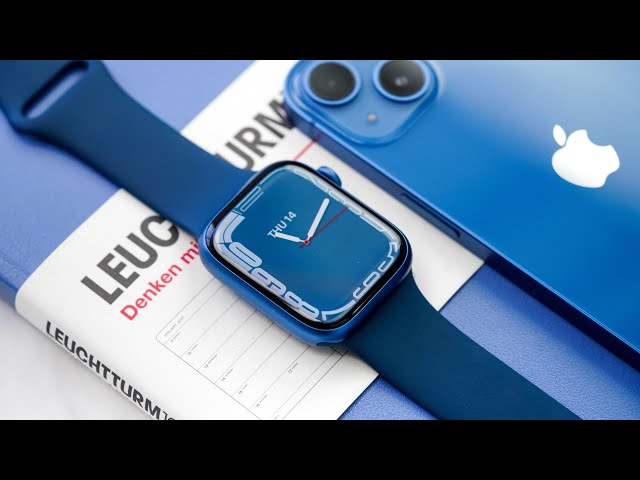 Apple Watch Series 7 UNBOXING - BLUE Aluminum!