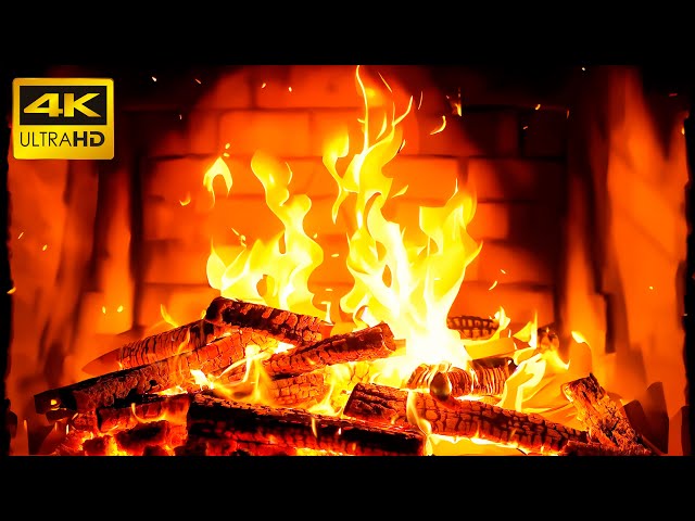 🔥 Cozy Crackling Fireplace Dream: Soothing Fire Sounds with Warm Crackling Logs Video (Ultra HD) 4K
