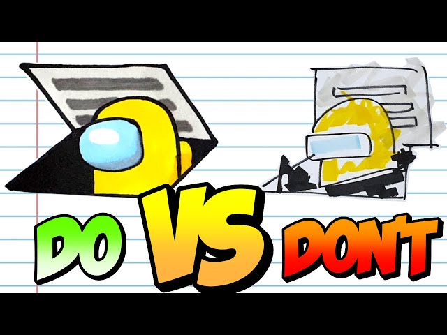 DOs & DON'Ts Drawing Among us impostor In 1 Minute CHALLENGE!