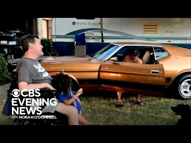 Friends of man with ALS fix up his old Mustang in heartwarming surprise