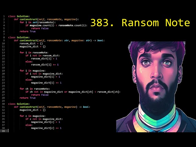 383. Ransom note (3 solutions) | Leetcode